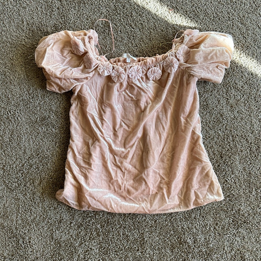 Flower Off Shoulder Top